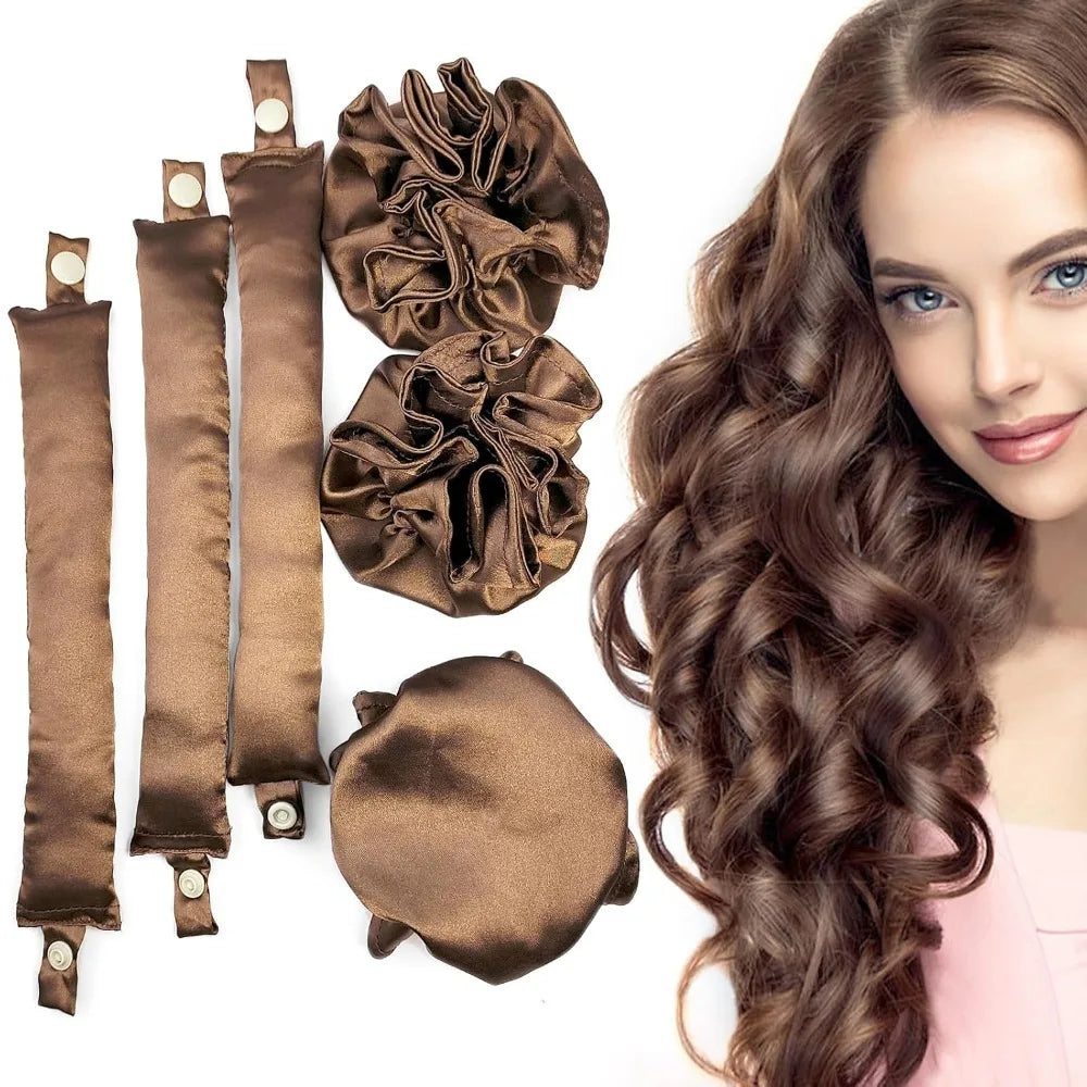 Curl & Dream - Satin Heatless Curl Wrap CoCoa Twist