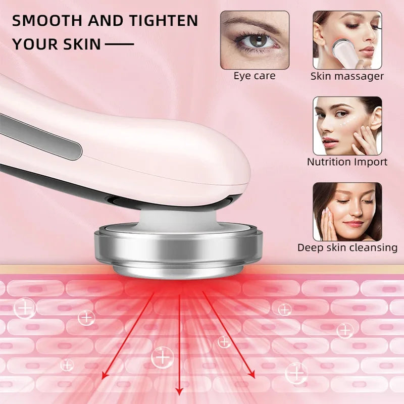 Microcurrent Face Lifting & Eye De-puffing Massager Pink