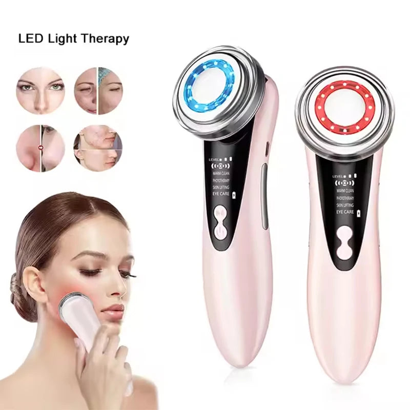 Microcurrent Face Lifting & Eye De-puffing Massager Pink