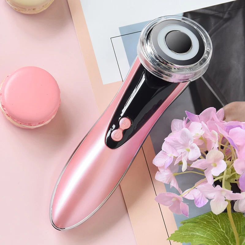 Microcurrent Face Lifting & Eye De-puffing Massager Pink